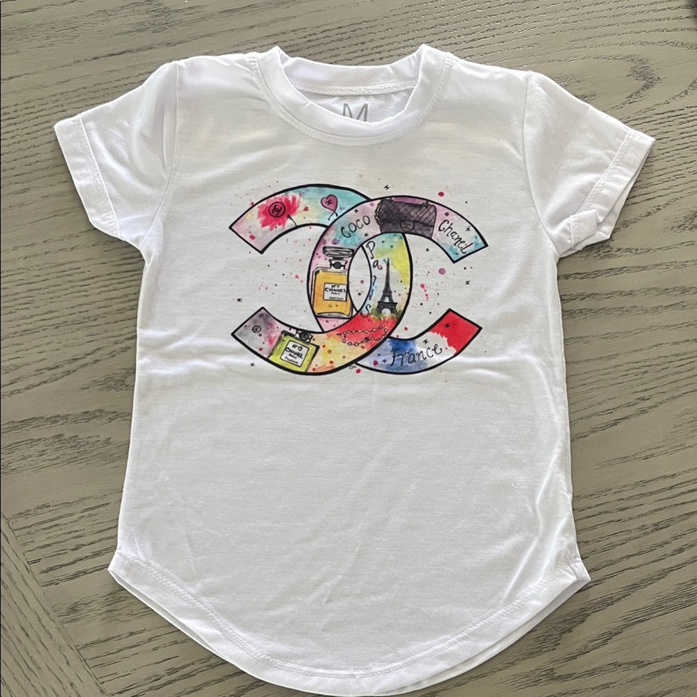 White Graphic Kids T-Shirt